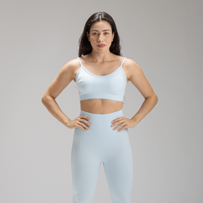 Conjunto Feminino Top e Calça - Delgado Fit Azul Claro